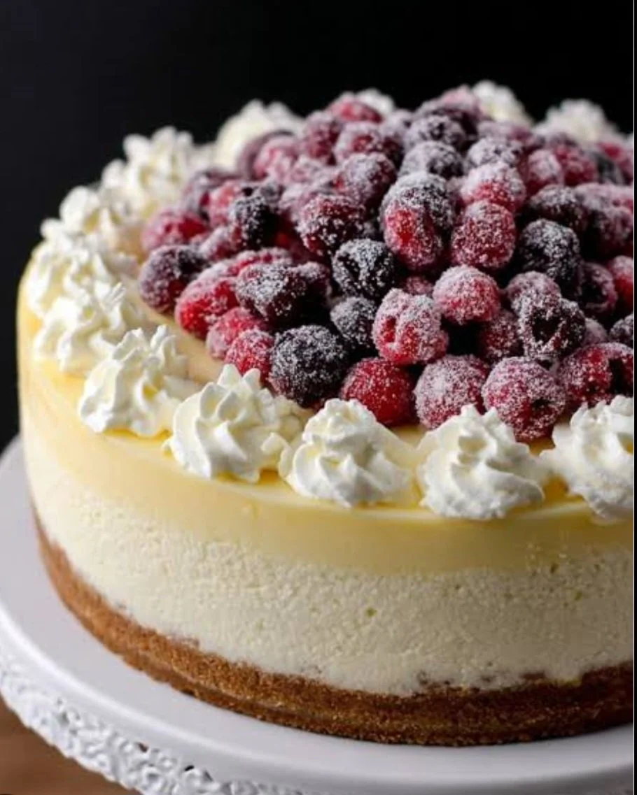 White Chocolate Cranberry Cheesecake