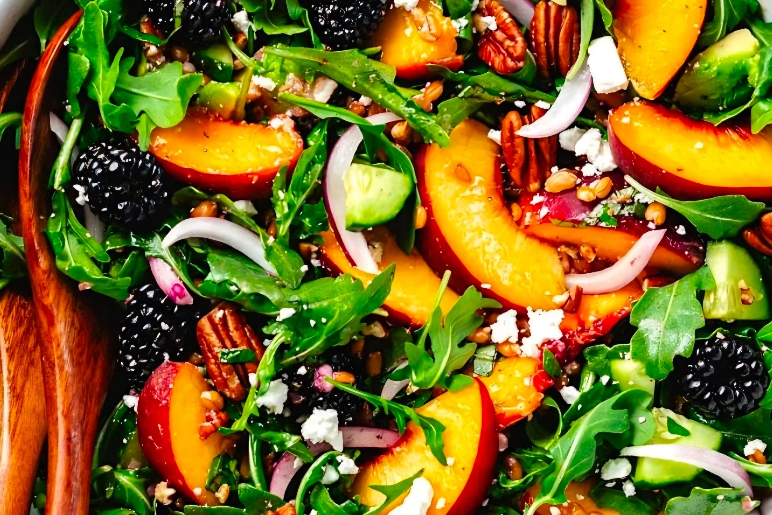 Peach Black Berry Salad