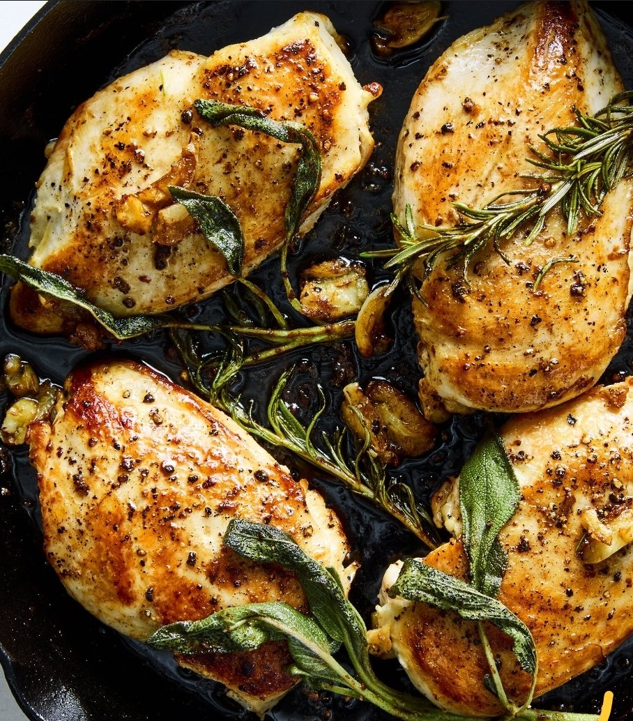 Pan Roasted Brown Butter Chicken Dinner for Two