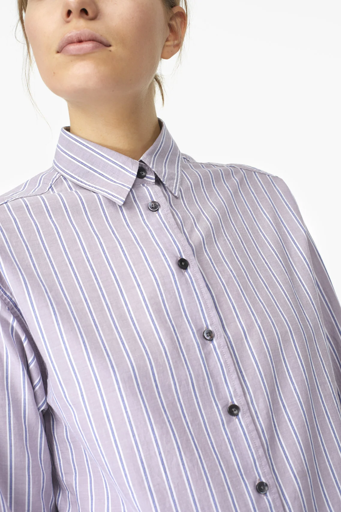 Closed Striped Shirt Blouse