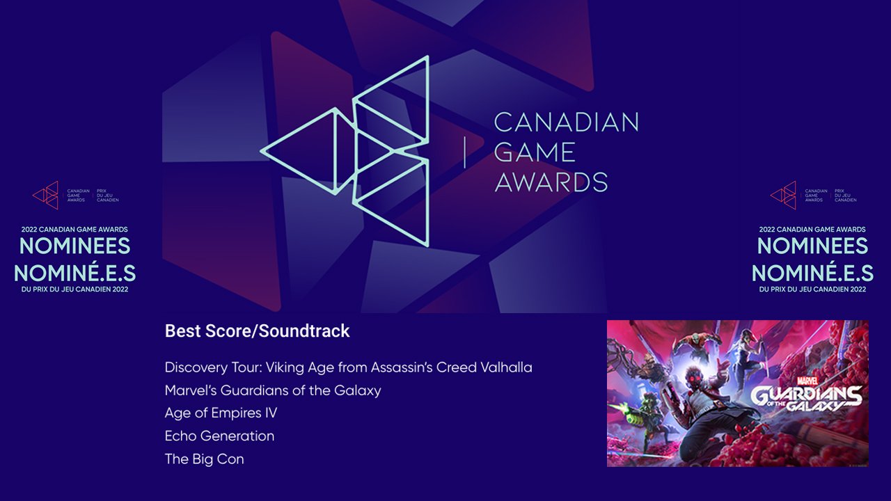 CANADIAN VIDEO GAME AWARDS 2022