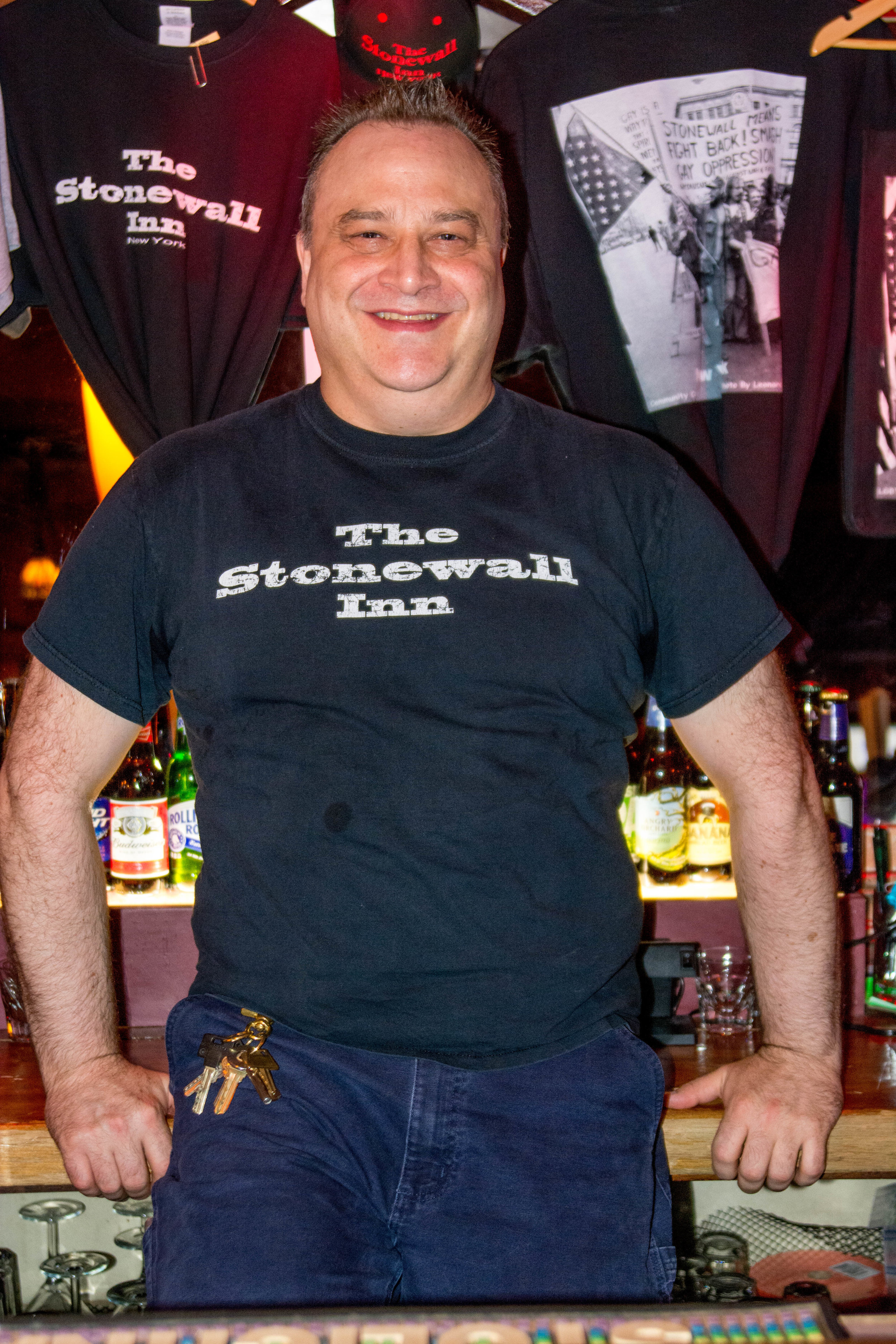 Lee Nickname- come in and give me one! Hometown: Minneapolis, but I’ve been a New Yorker for thirty years! I worked at many clubs over the years including the original Saint and Roxy, before ending up at my beloved Stonewall! My favorite hobby is bartending Sunday afternoons as I’ve done in one form or another for twenty years. But, I spend most of my time working at a super-secret government black-ops site…. Works: Sunday- Downstairs- Happy Hour- 2 p.m. – 9 p.m. (can’t give out my hours at the super-secret facility- you understand…)