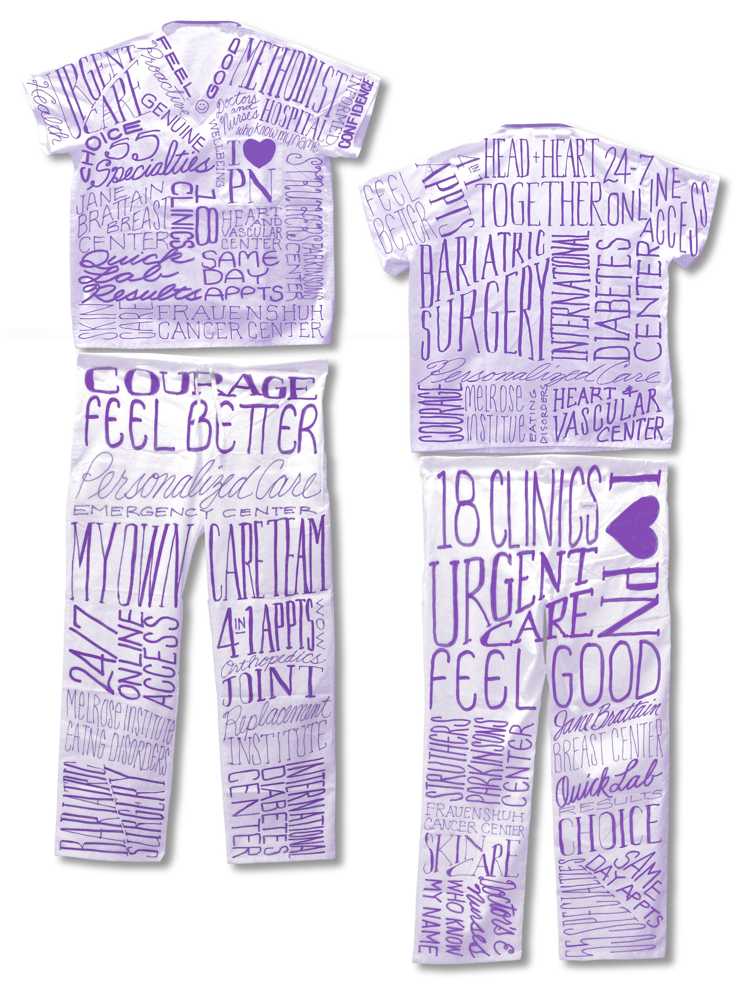 Got You Covered Branding Campaign: Skyway Posters, Advertisements, Elevator Door Clings, Billboard and Medical Scrubs