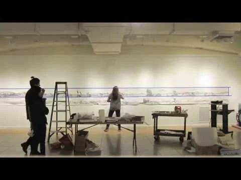  Time lapse footage of wall mural 
