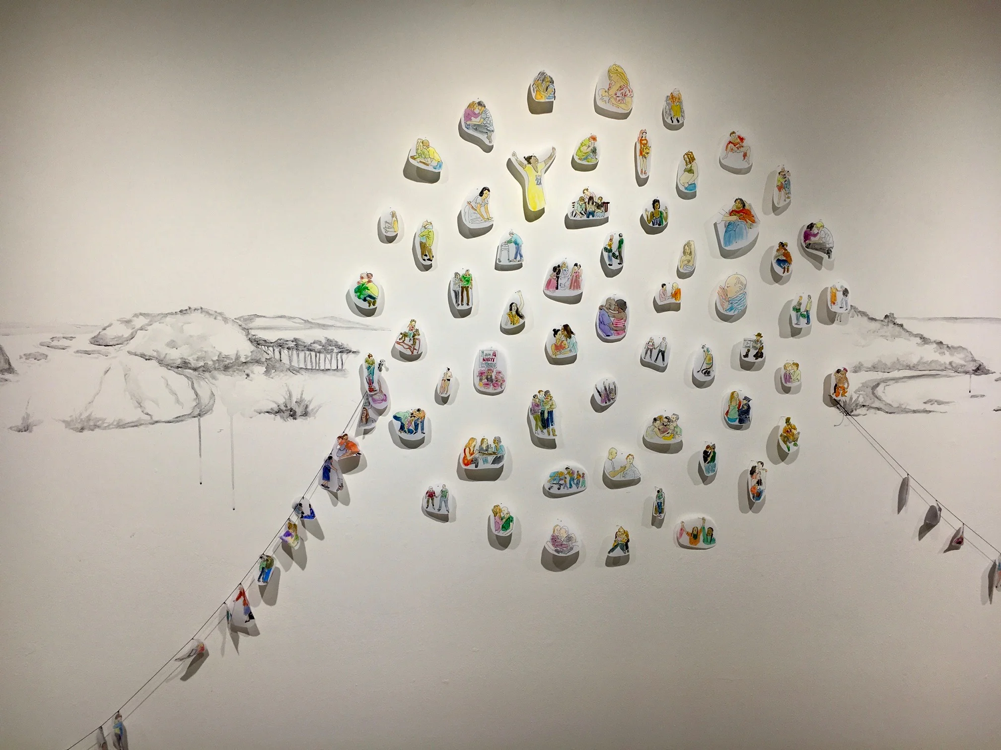 The Best Days Are Ahead, 2017, ink on Duralar, wall painting