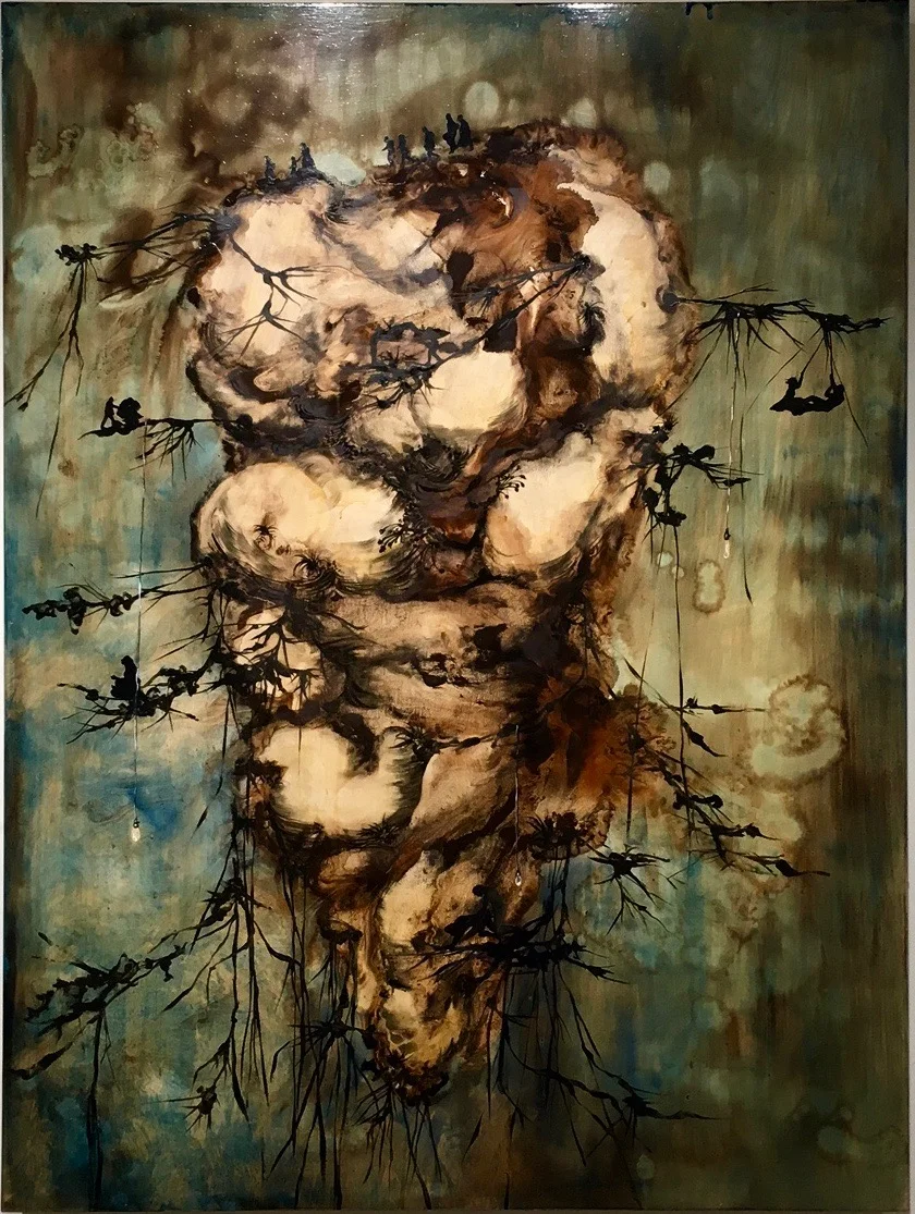 All The Secrets You Told Me, 2017, oil on wood panel, 36" x 48"