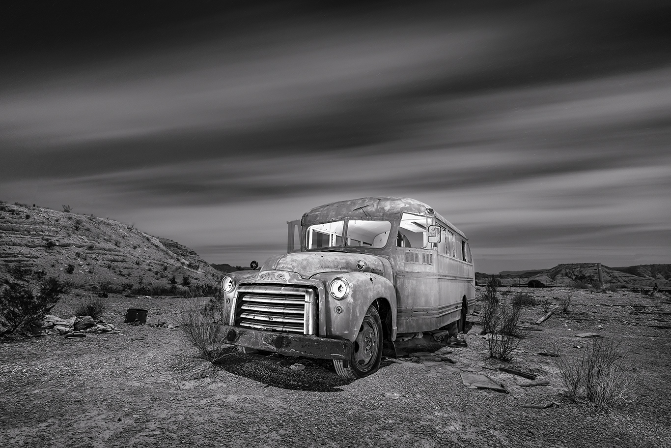 Old Bus In Terlingua,Tx.
