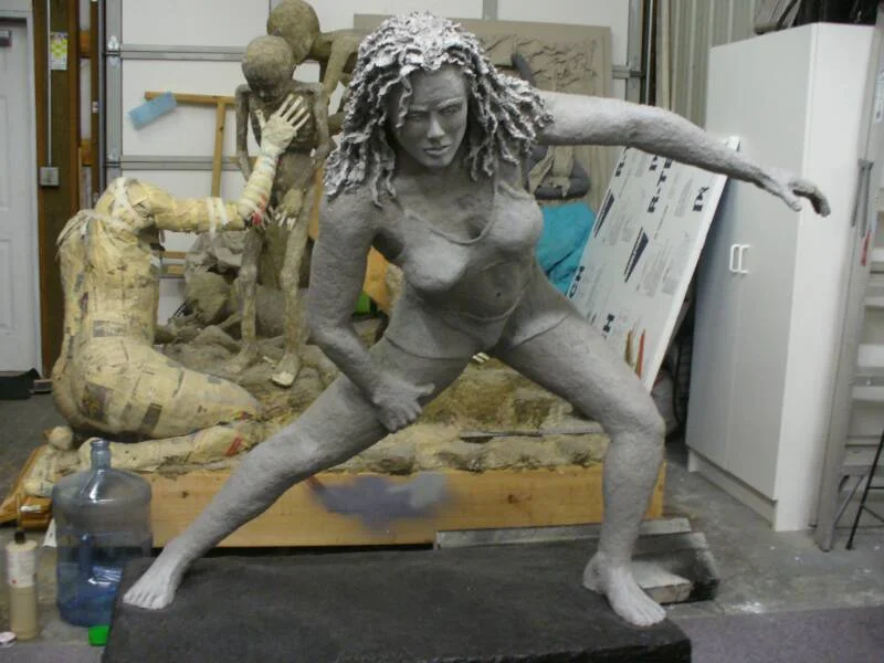   This piece I made as a donation to a local gym. The gym has since been bought out so,&nbsp;subsquently now I seem to need to find another home for her.     