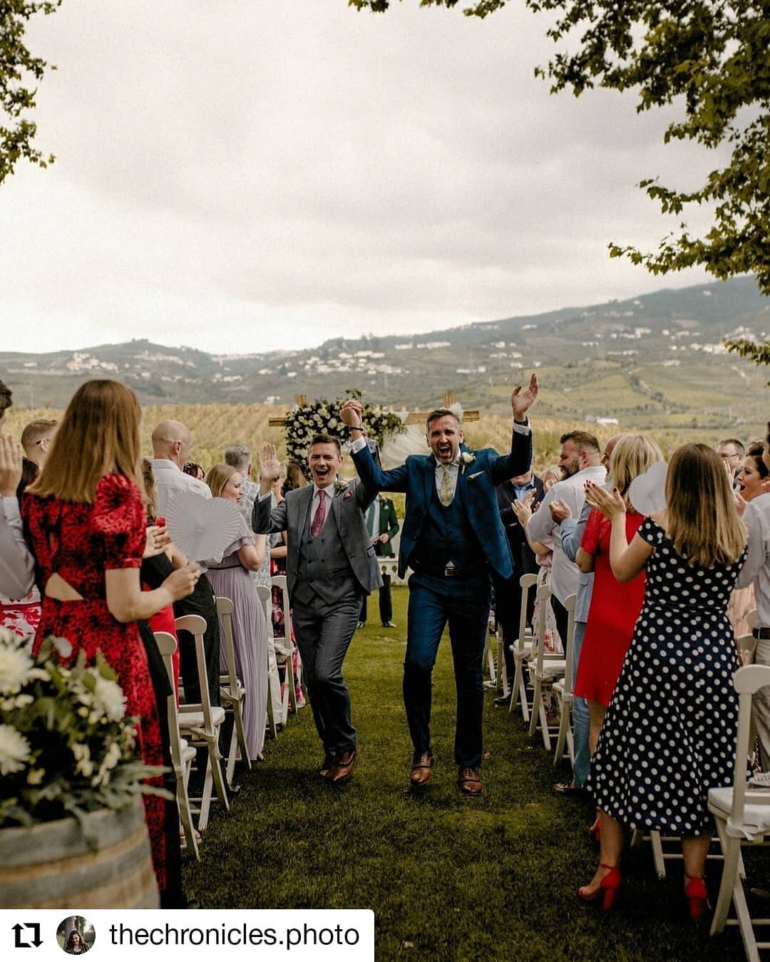 Repost @thechronicles.photo

Quinta Da Pacheca

&quot;The funniest moment on our wedding day was our friends running onto the dance floor wearing 'Sonia from Eastenders' masks with plastic trumpets! It's long been a running joke with us, but never th