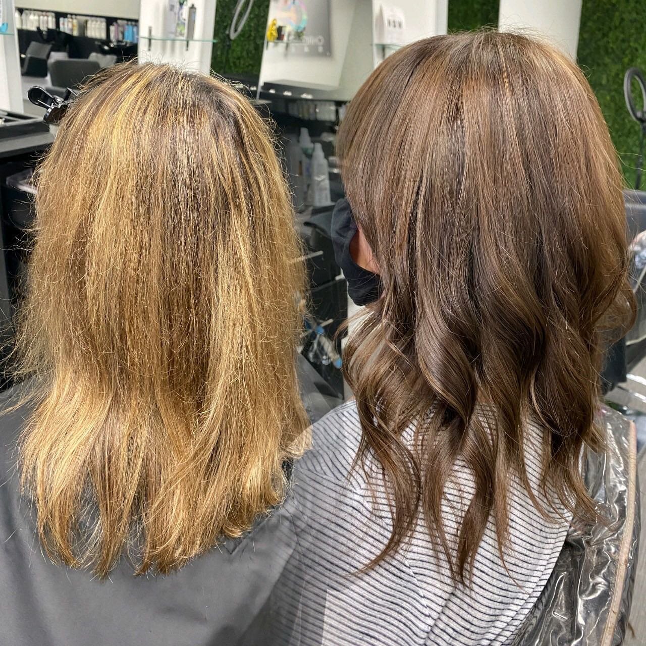 Multiple brown tones to break up the blonde giving our client contrast with a Dimensional Tint by @hair_byginama 

#sanantoniosalon #sanantoniohairstylist #dimensionaltint #sanantoniocolorist #chromaticesgesalon #modernsalon#behindthechair