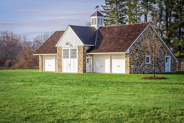 When looking to enhance a home, remember to consider the overall property. Adding a multifunctional barn or outbuilding&mdash;like this beautiful example in Malvern, Pa&mdash;is an invaluable way to add function, style, and value. #mainlinehomes #mai