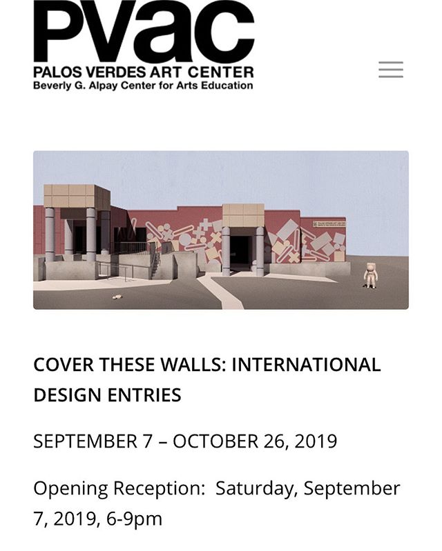 Of the nearly 200 international design proposals submitted for the Second PVAC Building Wrap, 40 have been selected to be presented in Cover These Walls, an exhibit opening September 6th at the Palos Verdes Art Center. I’m very proud to announce that Katherine Cross Design’s proposal has been picked to be in the exhibit.