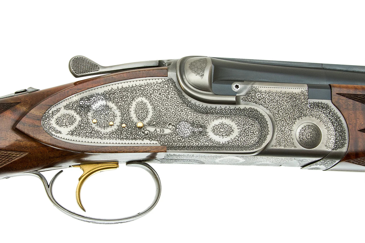 A-10 AMERICAN - AMERICAN ROSE AND SCROLL , 12 Gauge Over Under Shotgun