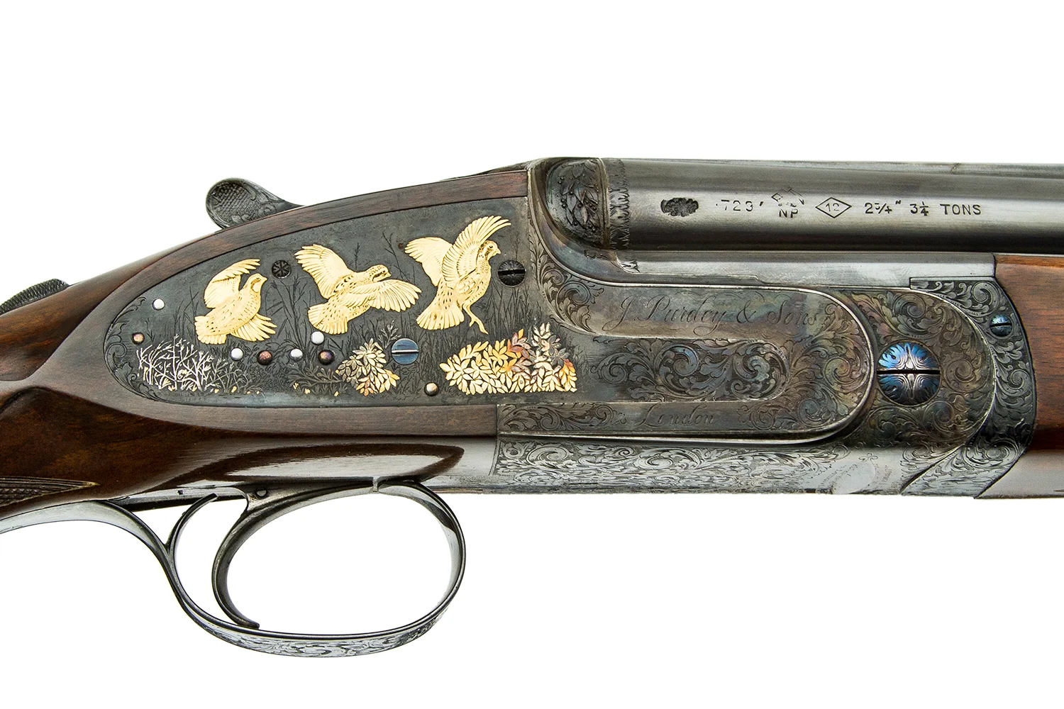 PURDEY - EXTRA FINISH O/U  KEN HUNT ENGRAVED 12 GAUGE