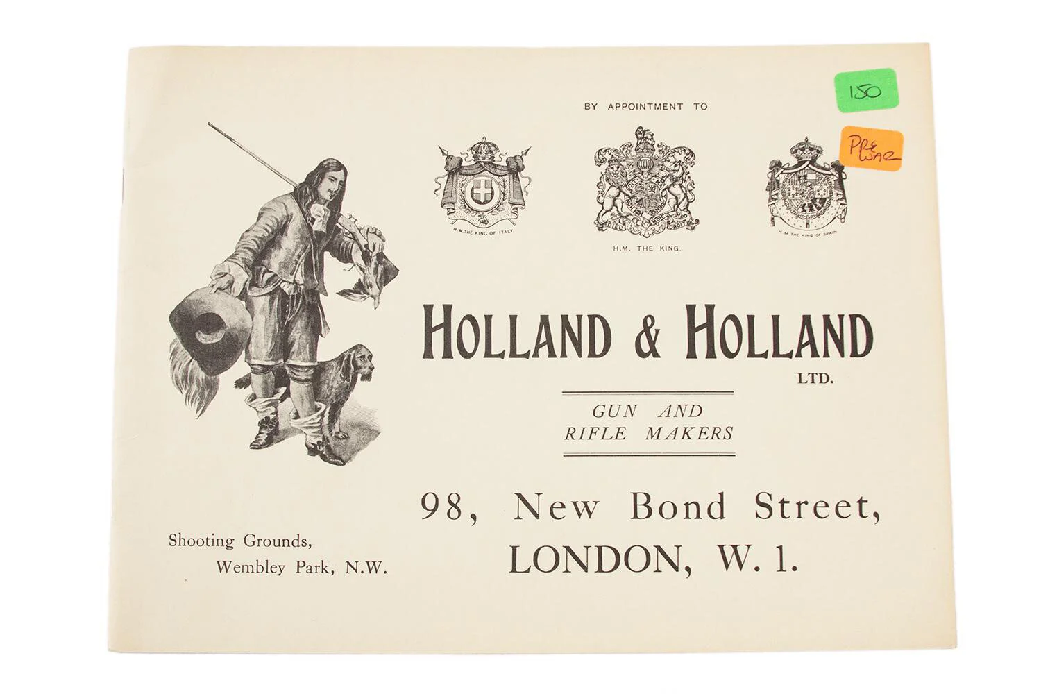 Holland &amp; Holland - Gun and Rifle Makers - 98, New Bond Street, London, W.1.