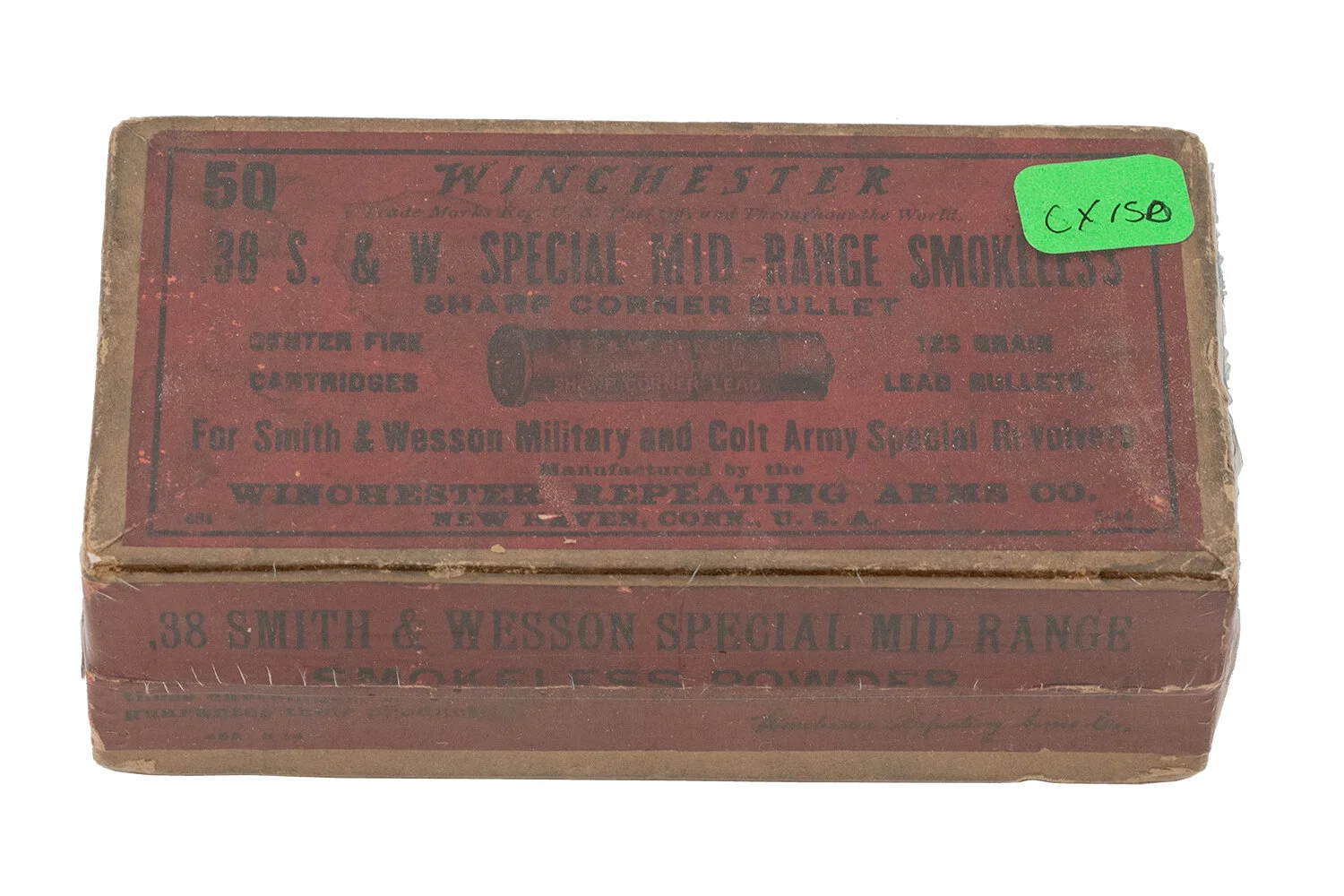 Winchester .38 S&amp;W Special Mid-Range Sharp Corner Bullet, 50 Rounds