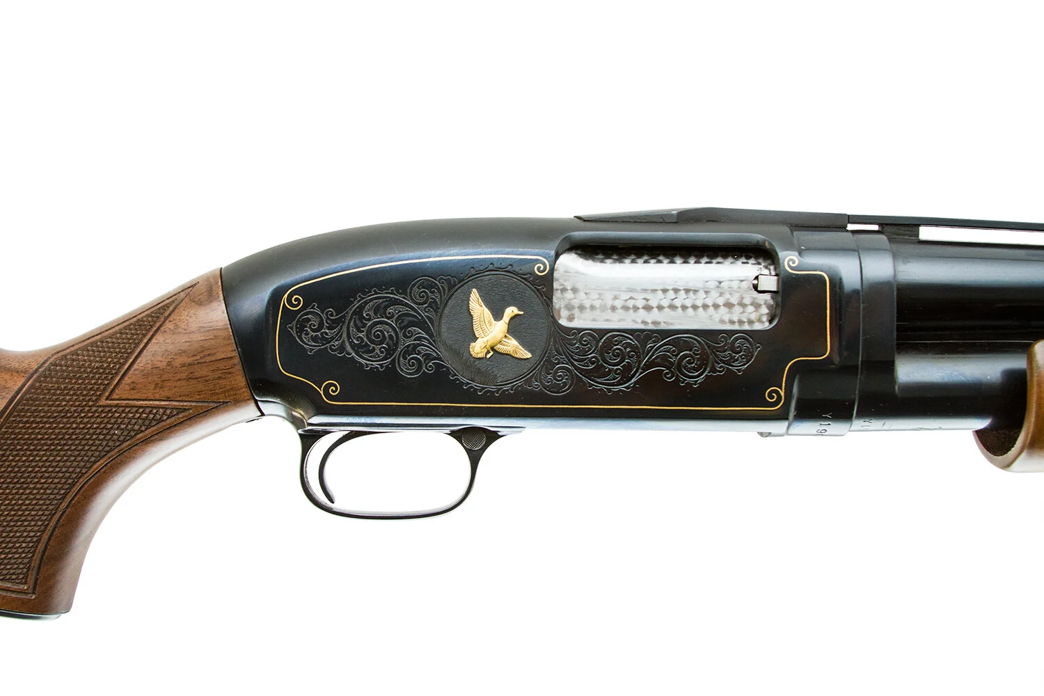 WINCHESTER - MODEL 12 - 1A WITH GOLD SUPER PIGEON GRADE TRAP 12 GAUGE