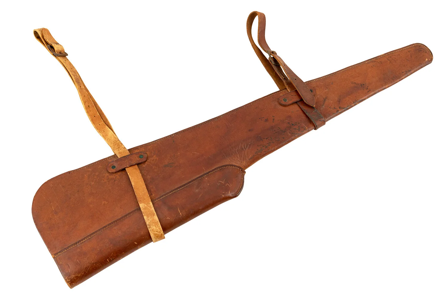 Vintage Leather Scabbard for Scoped Rifle