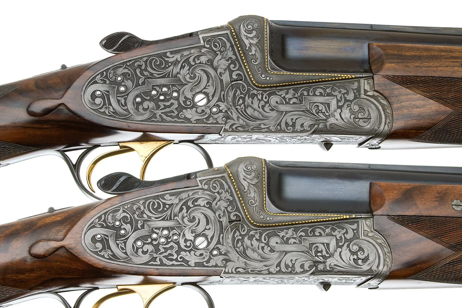 JOH OUTSCHARS FERLACH BEST SIDELOCK EJECTOR OVER UNDER PAIR 20 GAUGE 