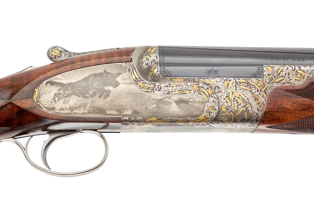 A. GALAZAN BEST PINLESS SIDELOCK EJECTOR O/U 12 GAUGE