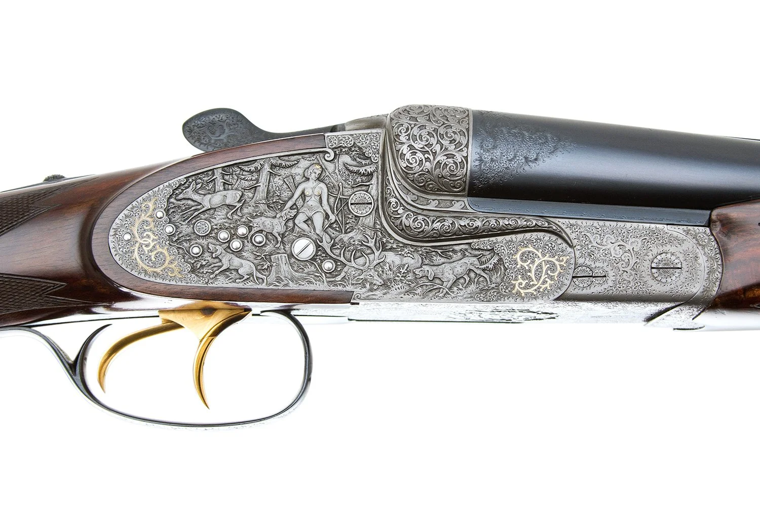JOH OUTSCHAR & SON - BEST SIDELOCK DOUBLE RIFLE 577 NITRO WITH EXTRA 470 NE BARRELS