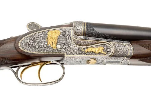 HAMBRUSCH BEST "BIG FIVE" SIDELOCK EJECTOR 470 NITRO EXPRESS