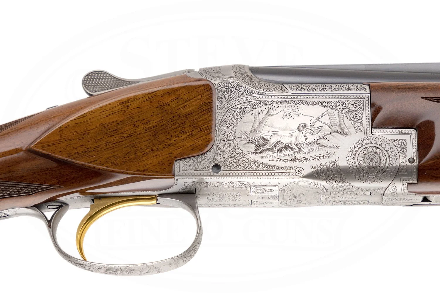 BROWNING SUPERPOSED POINTER GRADE 20 GAUGE 2 BARREL SET G. CARGNEL ENGRAVED