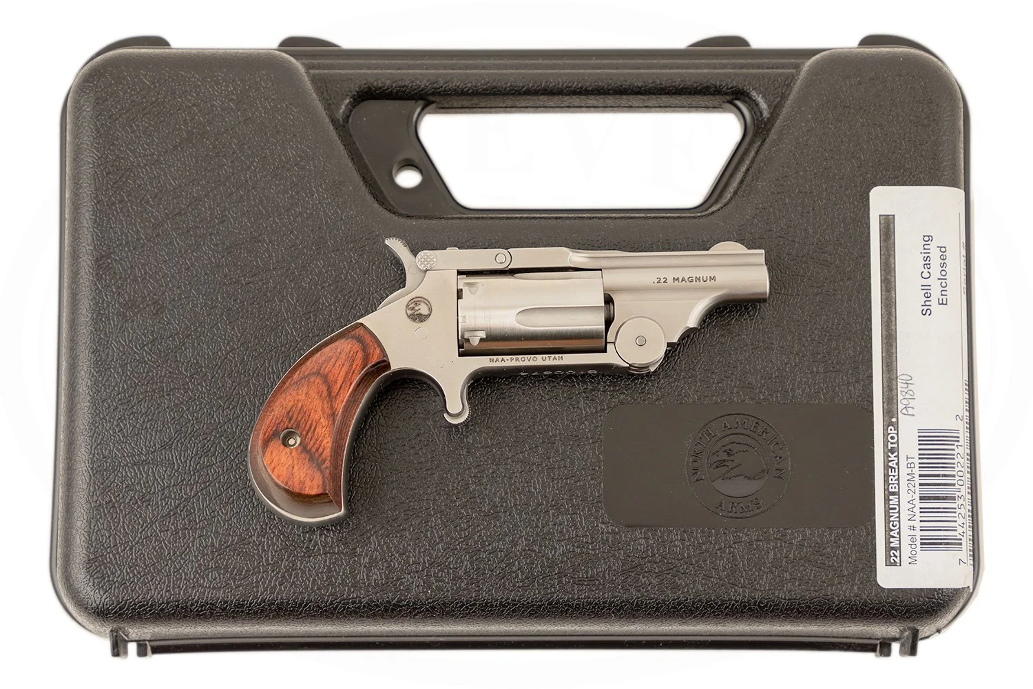 NORTH AMERICAN ARMS MODEL NAA-22M BT 22 MAG WITH SMITH & WESSON STYLE TOP-BREAK - RARE, ONLY 500 MADE IN THIS CONFIGURATION