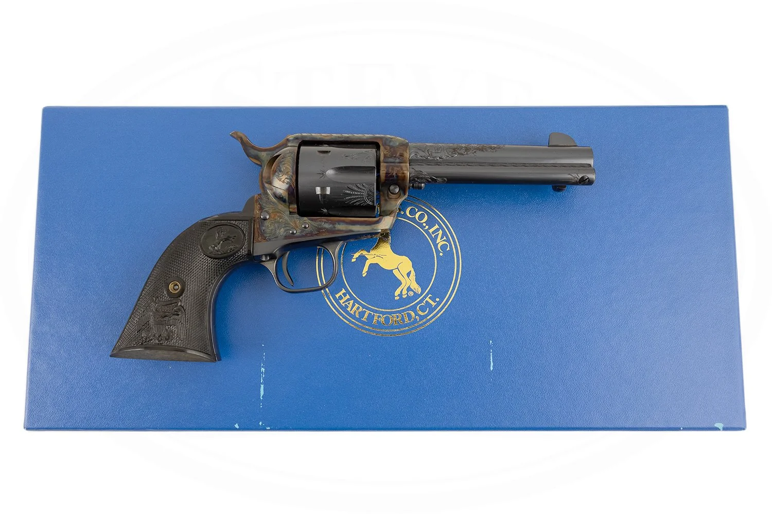 CHARLTON HESTON COMMEMORATIVE COLT SINGLE ACTION ARMY 45 COLT FACTORY ENGRAVED