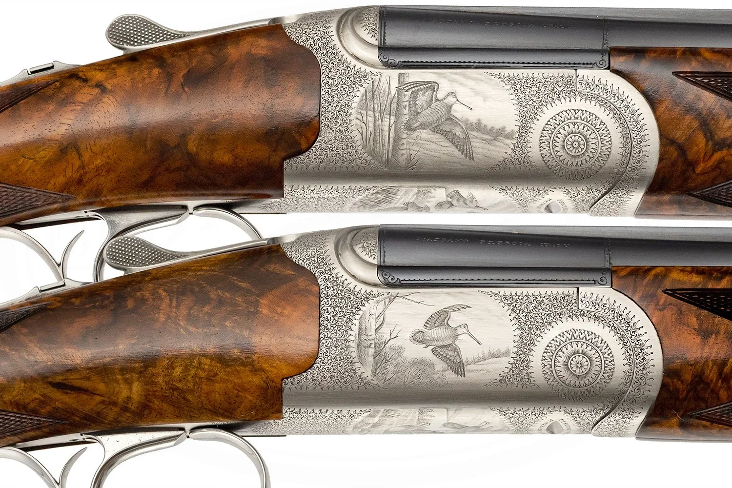 PERUGINI & VISINI PAIR O/U 28 GAUGE 30 INCH TOMASONI ENGRAVED