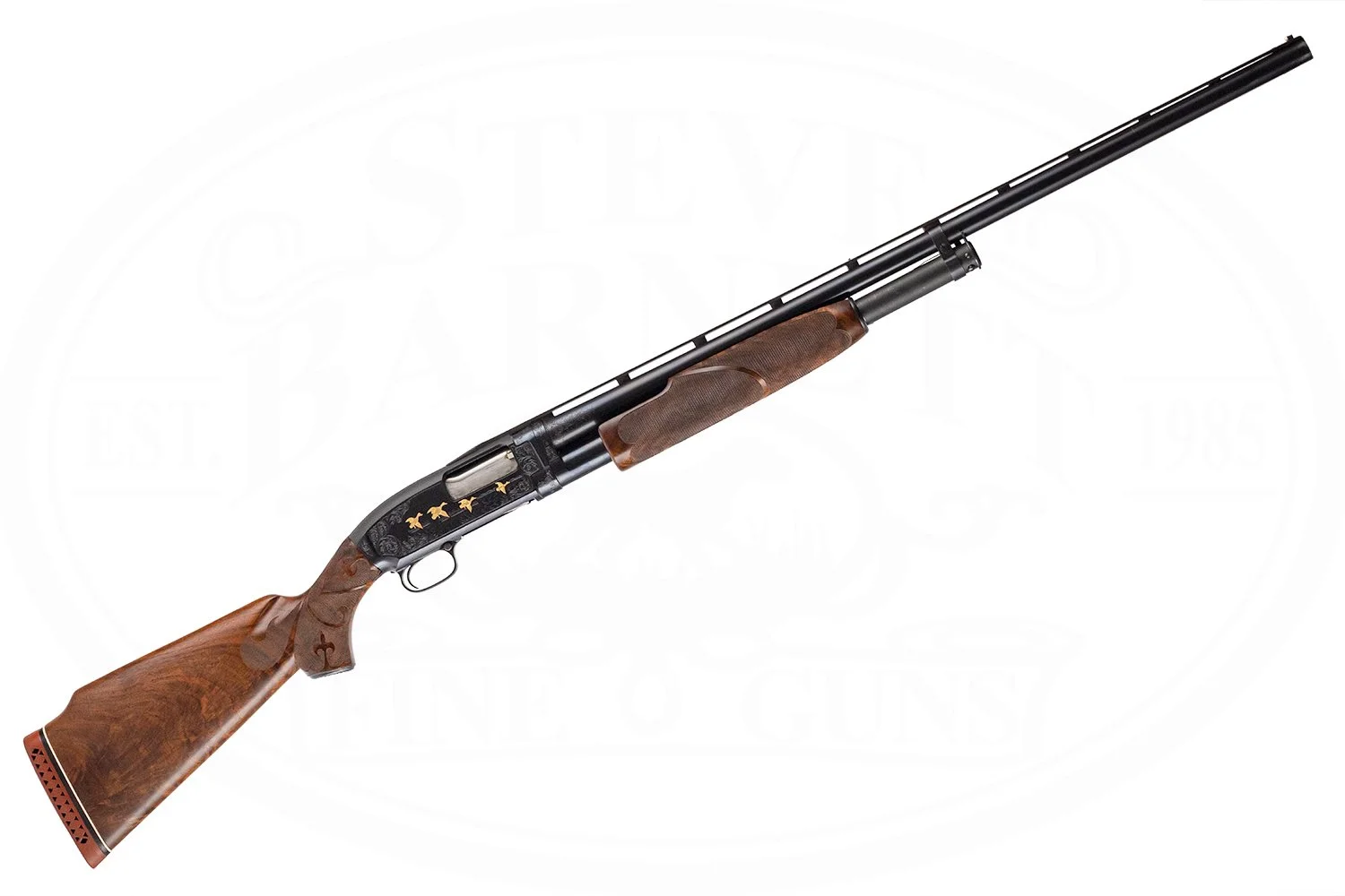 WINCHESTER MODEL 12-5 PIGEON GRADE W/ GOLD 12 GAUGE KUSMIT ENGRAVED
