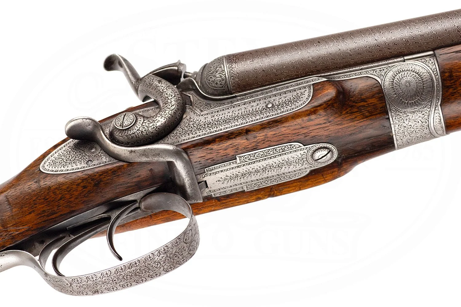 THOMAS HORSLEY BEST BAR IN WOOD SIDELEVER HAMMER 12 GAUGE