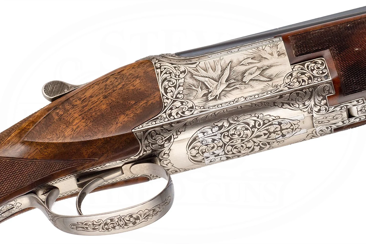 BROWNING D4G C EXHIBITION SUPERPOSED 12 GAUGE KOWALSKI AND VOS ENGRAVED