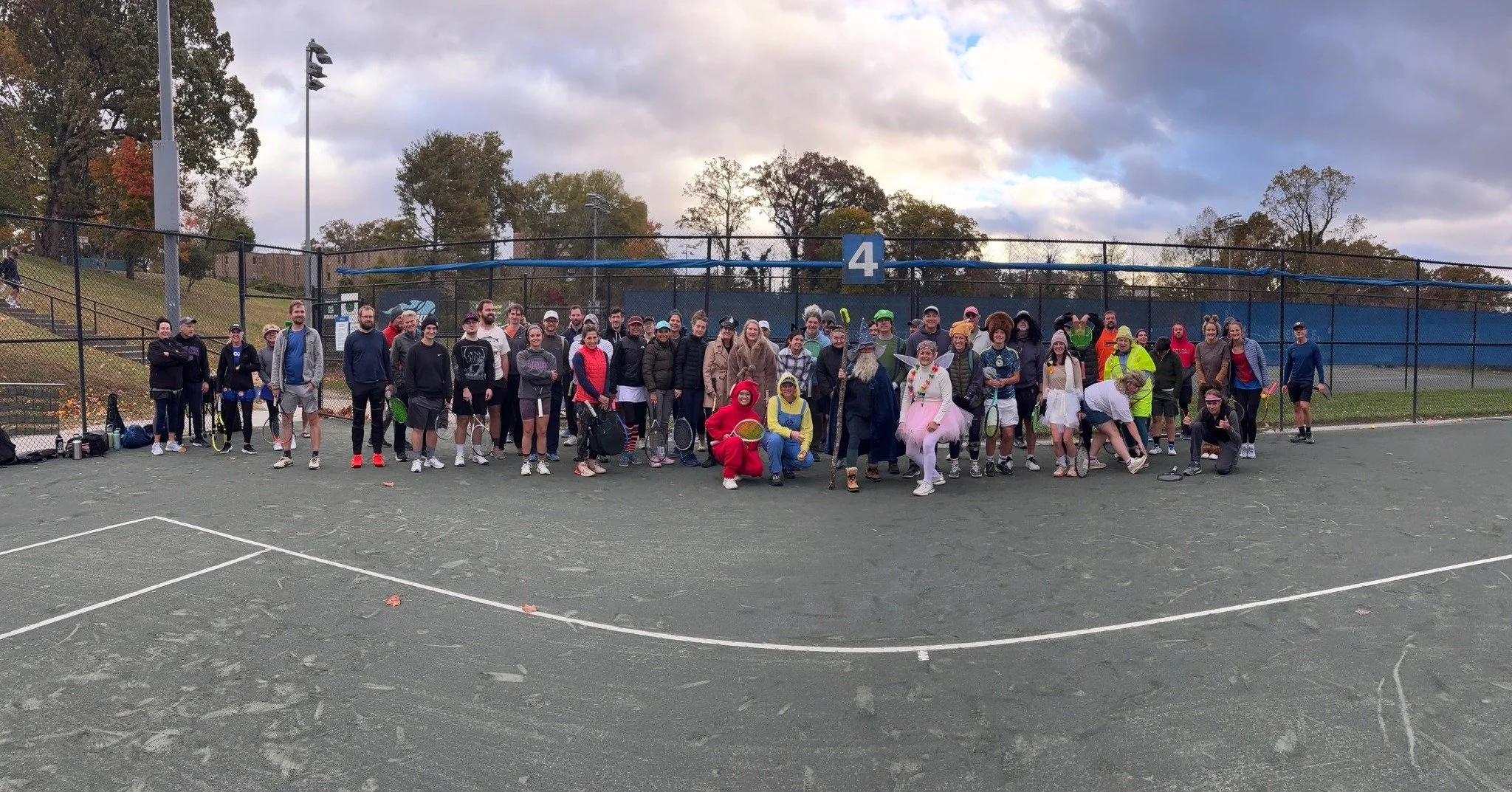 🎃👻🙌 Finished the Triples season at Aston last night with over 70 players taking to the courts with fab costumes.  Ashevillains don't care about the cold!  Happy Halloween!