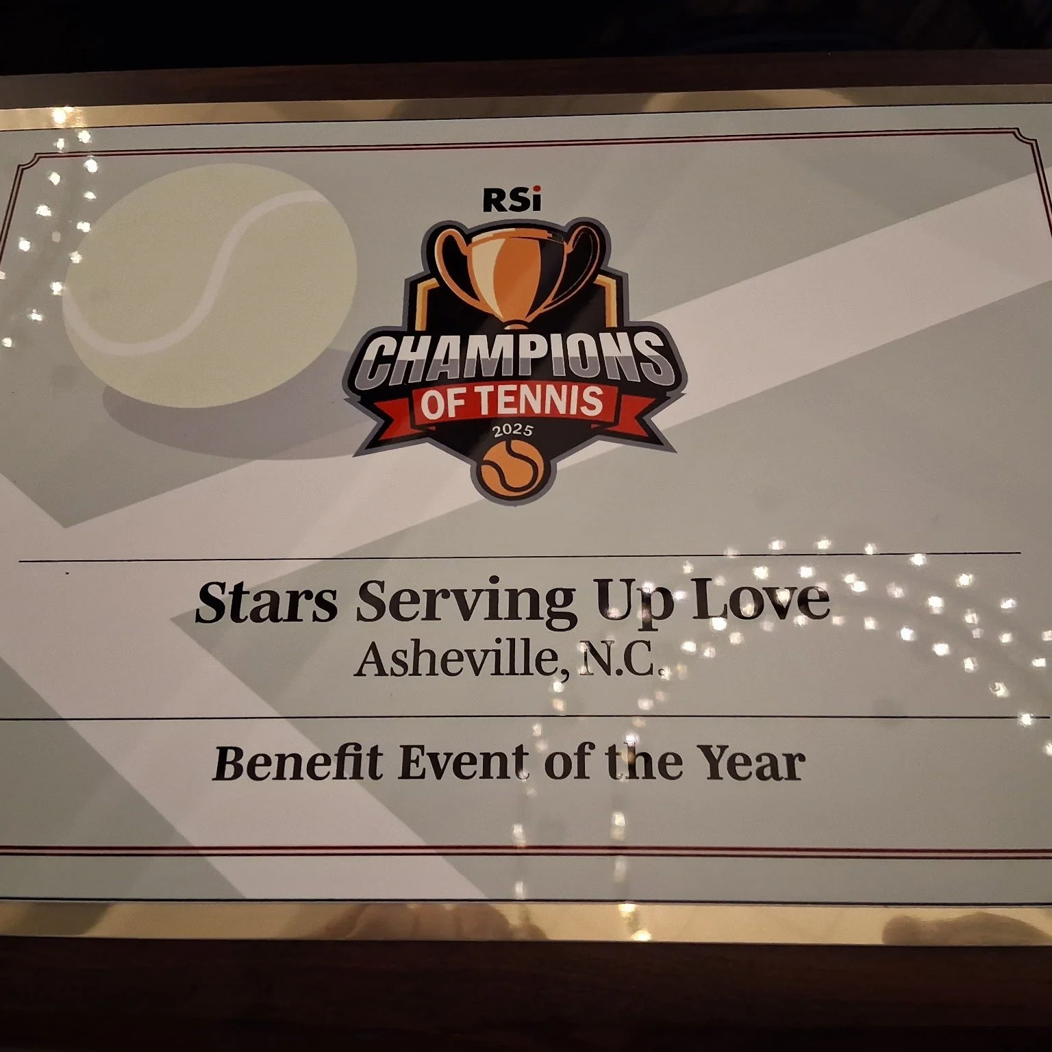 The 2026 USTA Southern Annual Meeting - Second Serve! was held in Atlanta, GA this weekend (April 10-12, 2026). 
Asheville represented well as recipients of two awards: 

-Benefit Event of the Year: Stars Servin' Up Love event, for raising over 1 mil