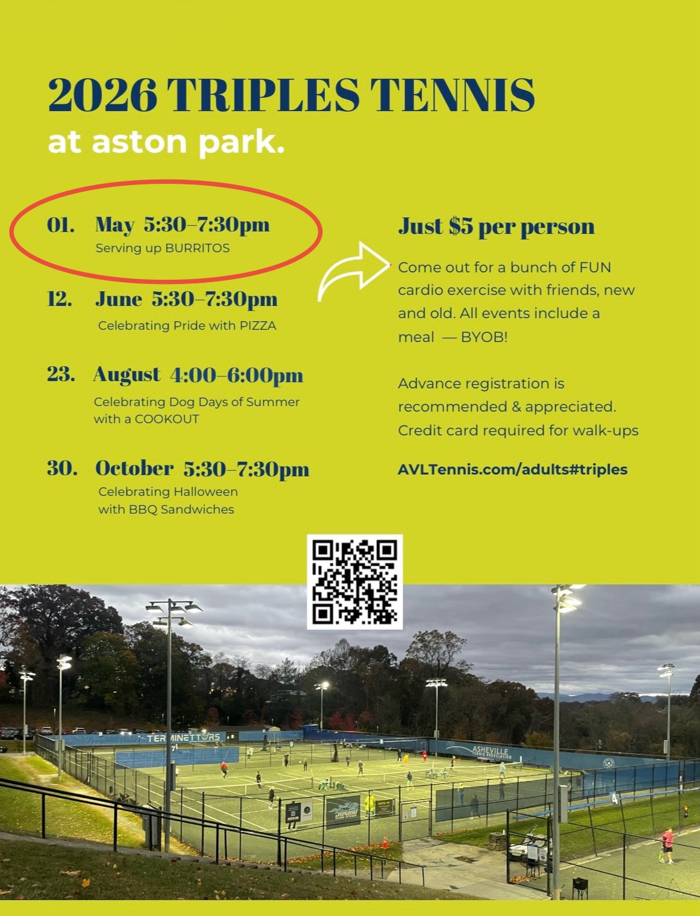 TRIPLES TENNIS - May 1st
REGISTER TODAY!

Registration link in bio