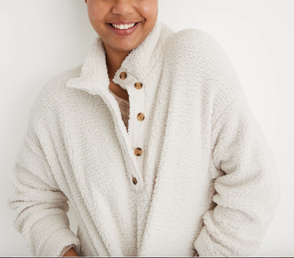 Aerie Sherpa Button Up Jacket