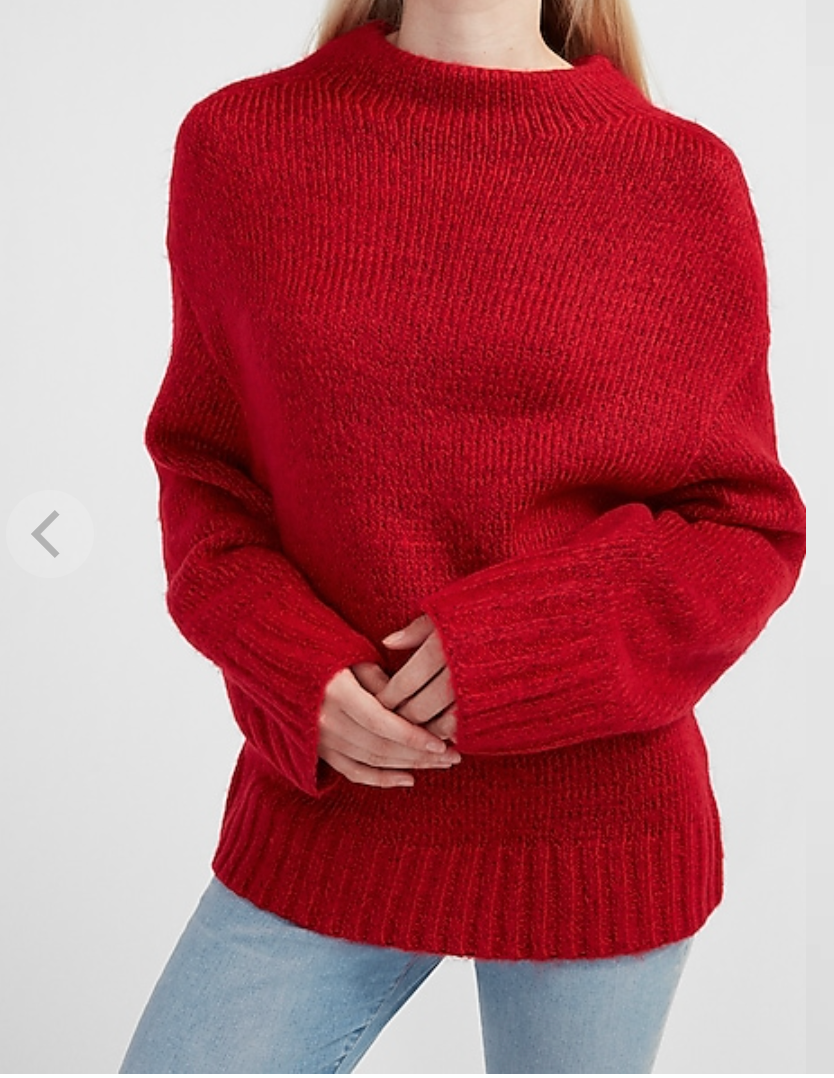 Express Oversized Red Sweater