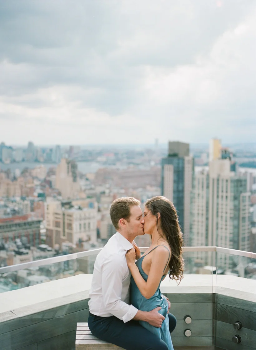 Rooftop Engagement Photos in Manhattan