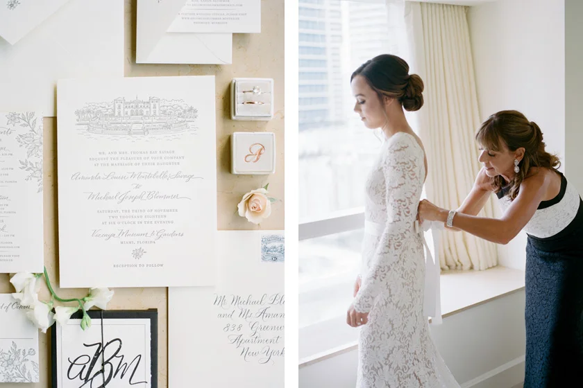 Bride getting ready at Four Seasons in Miami