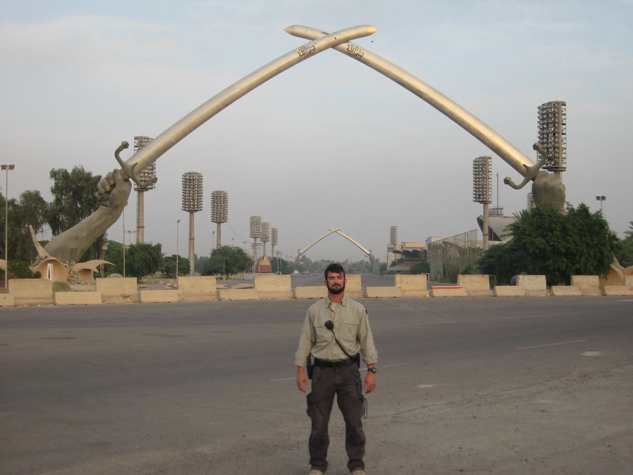 Baghdad parade grounds where Saddam used to parade his troops. It’s a good reminder “All that it takes for evil to prevail is for good men to do nothing”. I will take charge and always do the right thing and protect our Country.