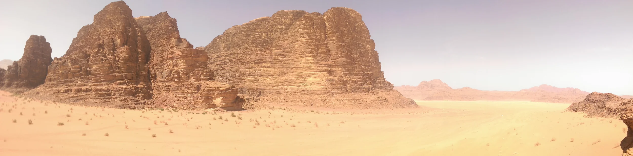 The scenery at Wadi Rum.