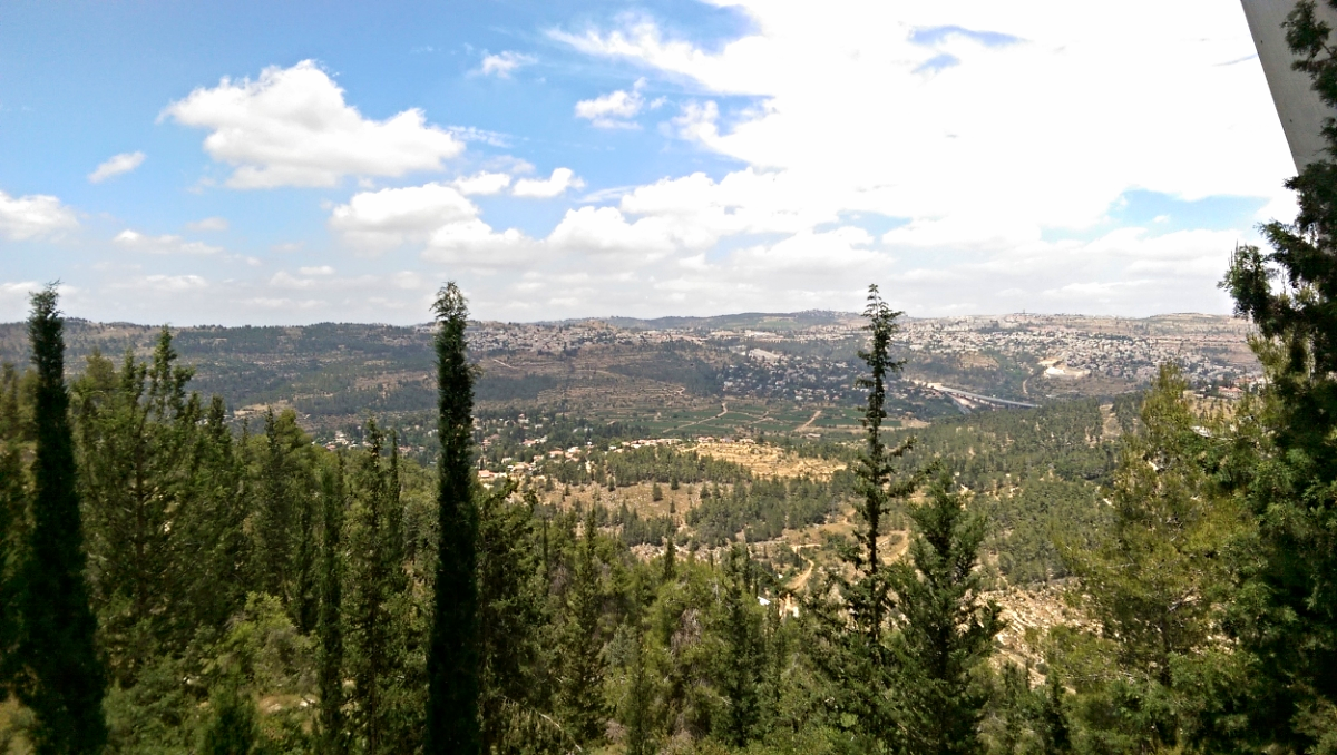 View from Yad Vashem's perch on Mount Herzl in Jerusalem.