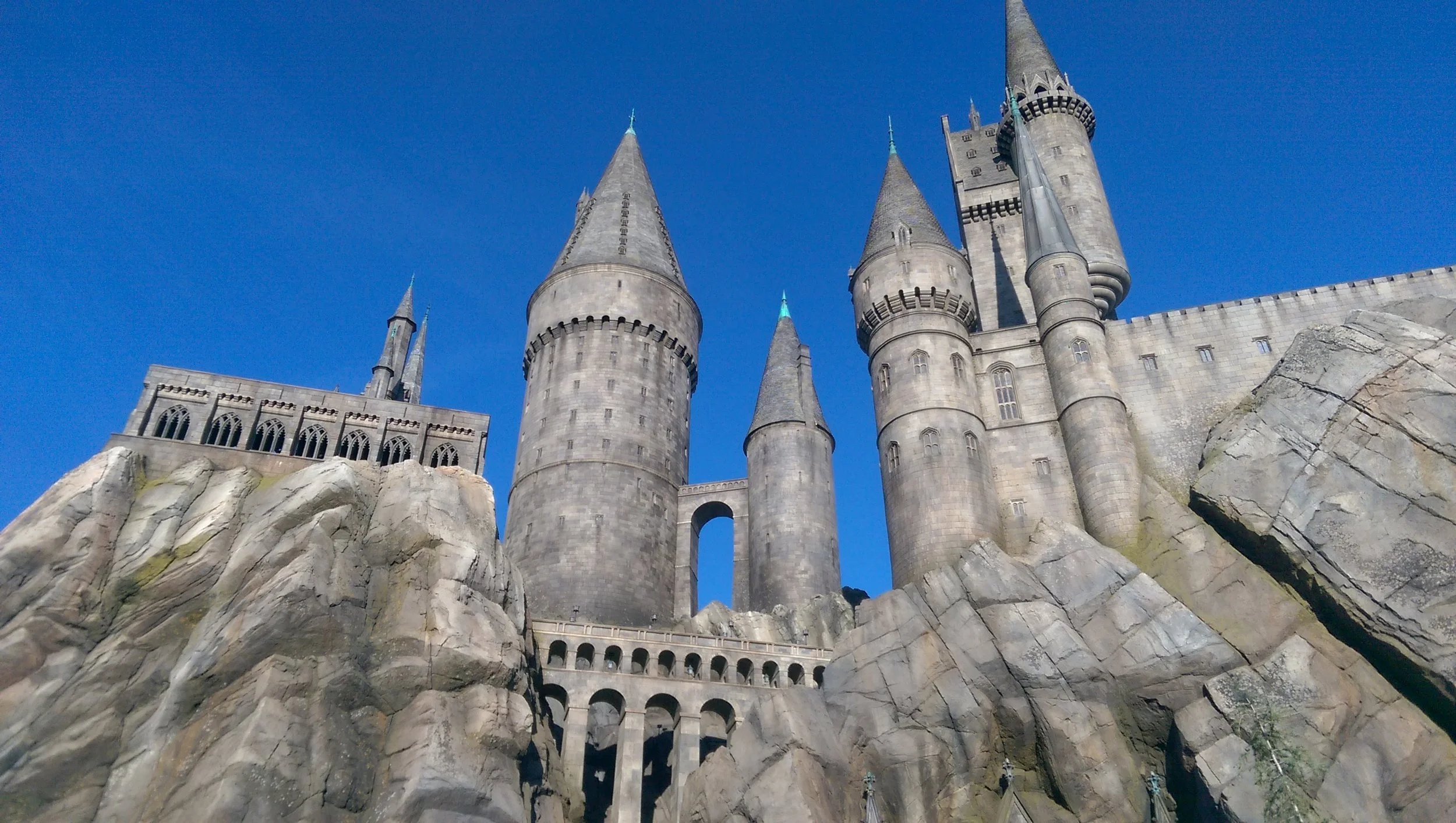 Hogwarts School of Witchcraft & Wizardry, as seen at Universal Studios Hollywood in March 2016.