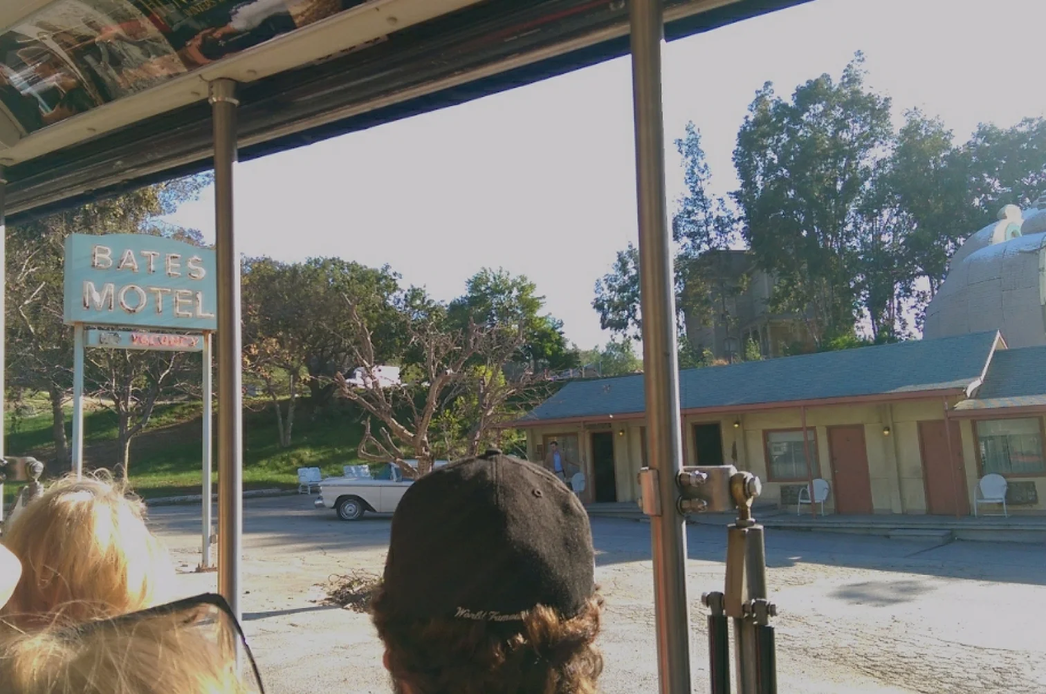 Look beyond the hatted man and you'll spy Norman Bates