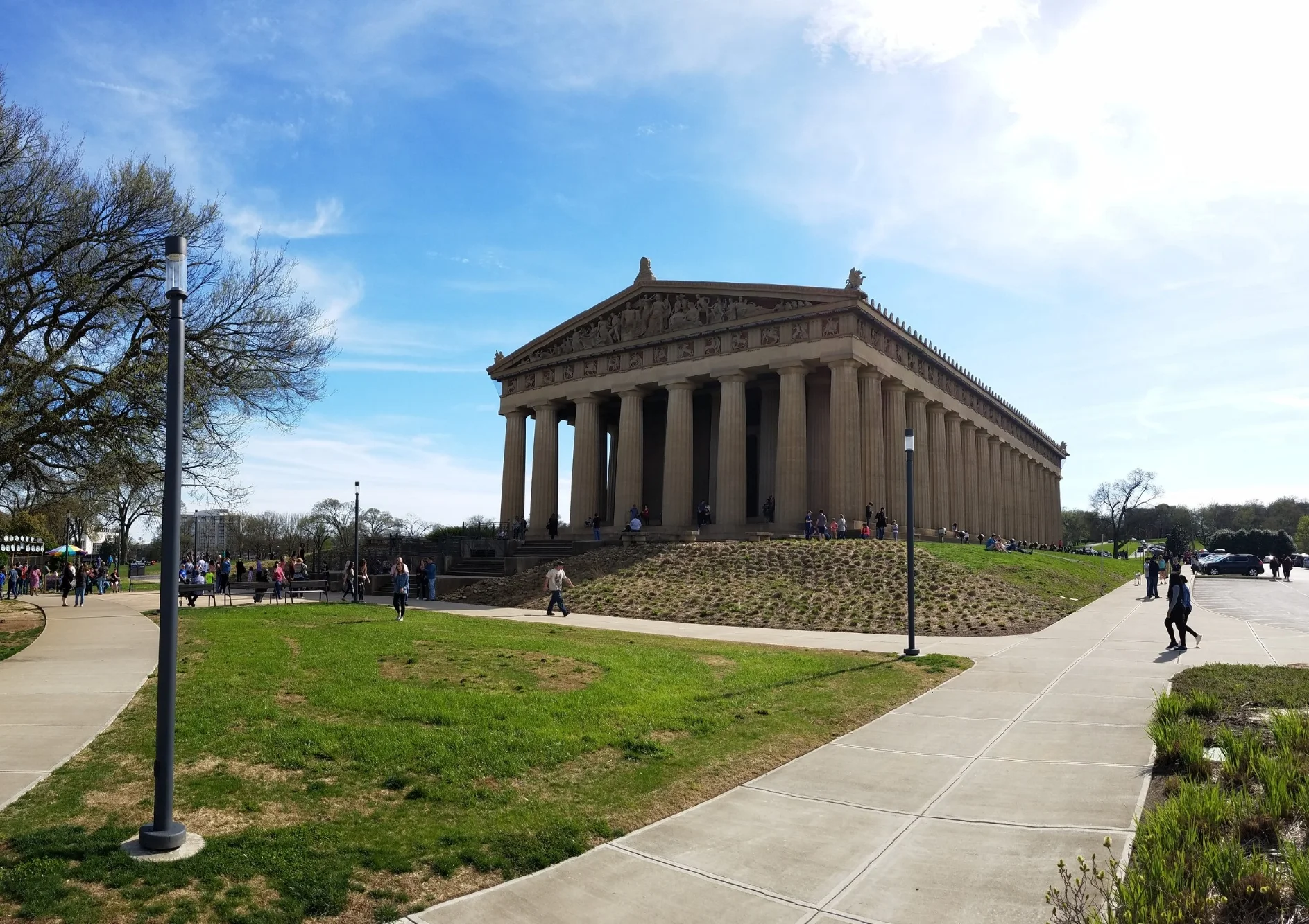 A full-scale replica of The Parthenon stands in Nashville's Centennial Park