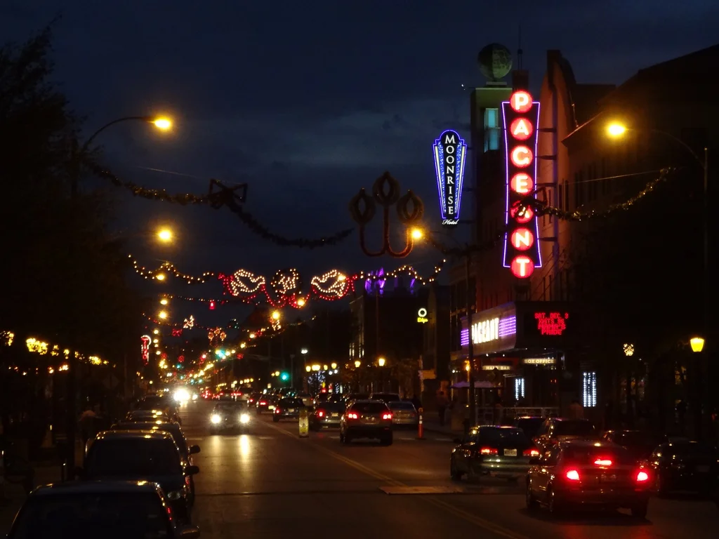 The Pageant’s brightly-lit marquee is pretty difficult to miss (Image: Flickr )