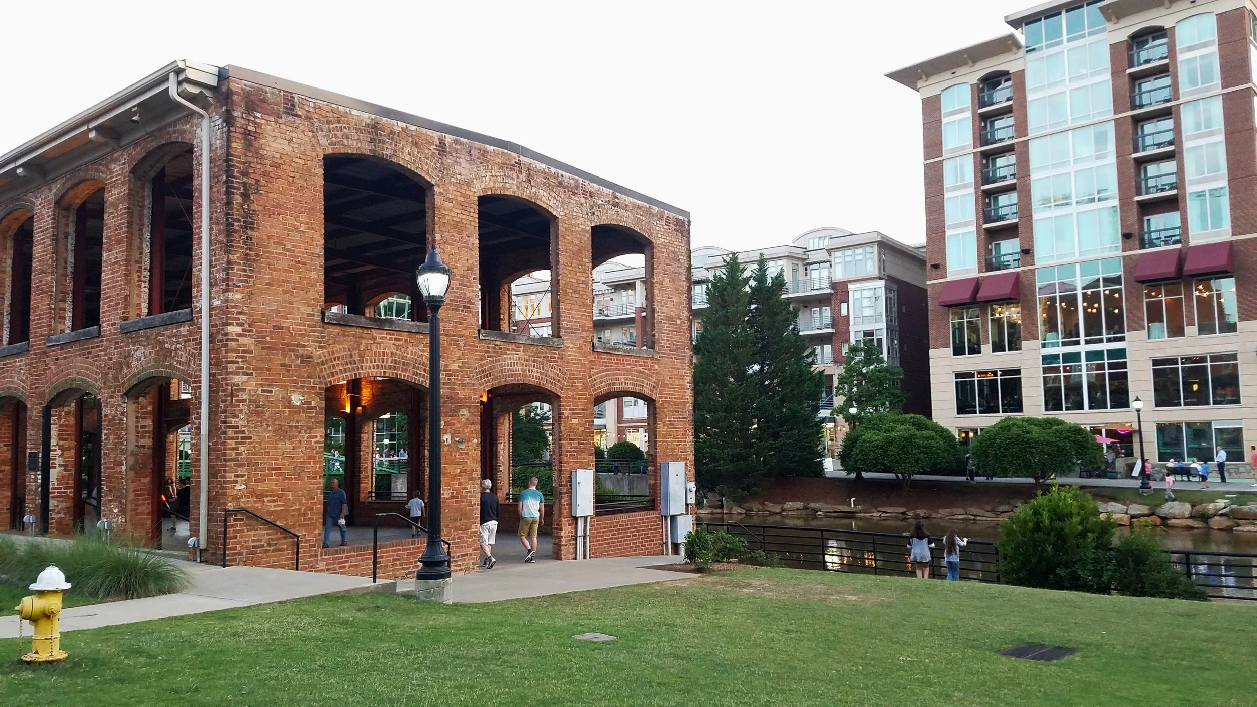 Wyche Pavilion sits along the Reedy River