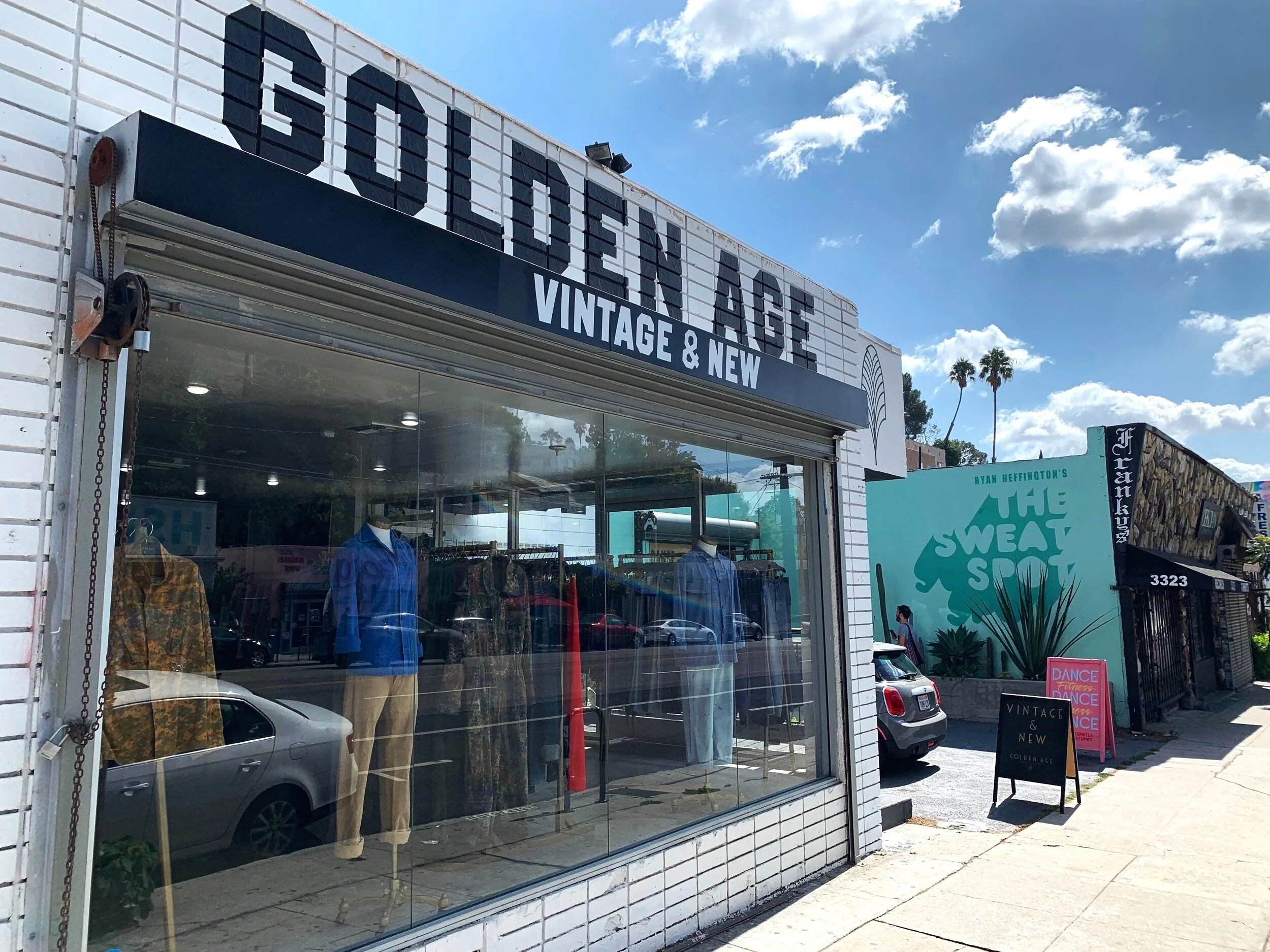 Just down the street from Mollusk is Golden Age , a vintage shop where you’ll find some solid oldies, as well as a line of branded pieces.