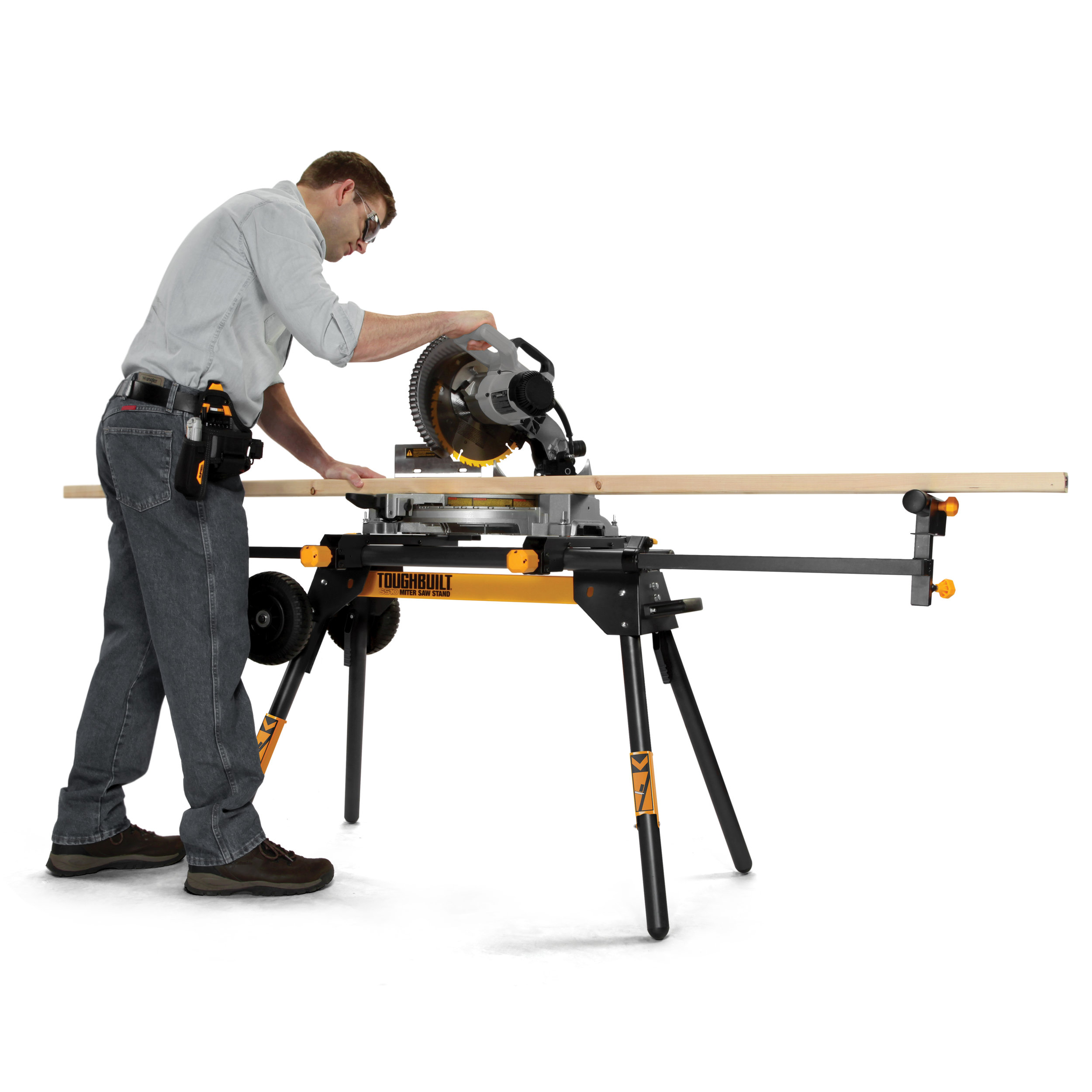 Toughbuilt 77 in Miter Saw Stand Universally Compatible with Most Miter Saws 
